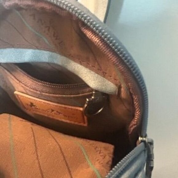 Montana West Blue Studded Crossbody Bag Pack Embroidery Adjustable Strap - NEW - Picture 7 of 11